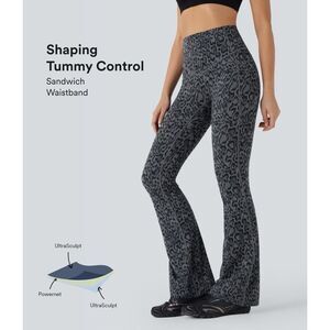 Halara UltraSculpt™ Leopard Print High Waisted Tummy Control Bootcut Yoga Pants